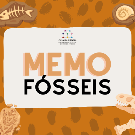 Cartaz de divulgação do jogo da memória: MemoFósseis.