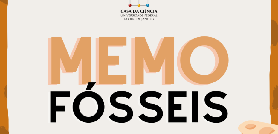 Cartaz de divulgação do jogo da memória: MemoFósseis.