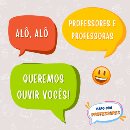 Imagem de divulgação do Papo com professores